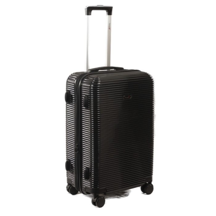 Travello Plastic Traveling Trolley Bag 24 - Black