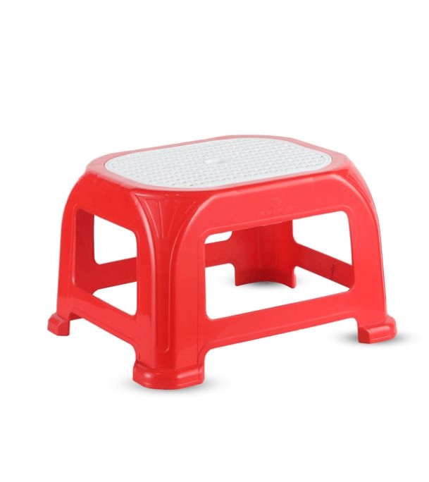 RFL Polypropylene Popular Net Medium Stool Red