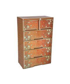 RFL POLYPROPYLENE ROYAL WARDROBE DOUBLE 5D KD ELITE - TEAK WOOD GOLD