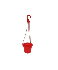 TEL POLYPROPYLENE HANGING SMALL FLOWER TUB 6" - RED
