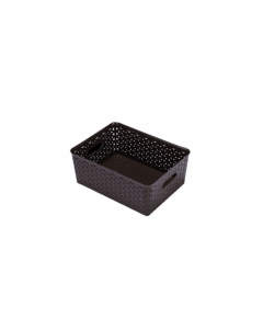 RFL POLYPROPYLENE NANCY CROP SMALL BASKET - HOBBY BROWN