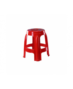 RFL POLYPROPYLENE 4 COLOR PRINTED ROUND HIGH STOOL - RED