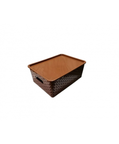 RFL PLASTIC NANCY CROP BIG BASKET - BROWN