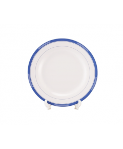 ITALIANO MELAMINE SKY LINE MEAT PLATE 8" - WHITE & BLUE