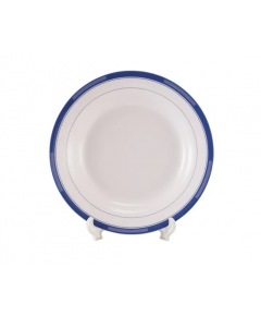 ITALIANO MELAMINE SKY LINE SOUP PLATE 7" - WHITE & BLUE