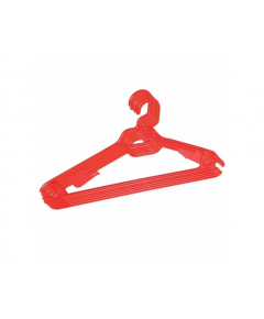 RFL POLYPROPYLENE 6 PCS PARIS HANGER SET - RED