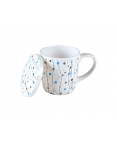 ITALIANO MELAMINE JUICE MUG WITH LID - MULTICOLOR