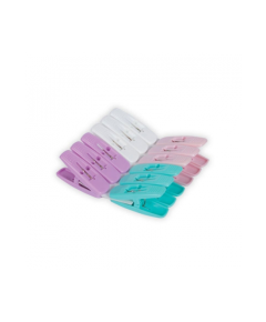 RFL POLYPROPYLENE JESMIN CLOTH CLIP WITH ROPE 12 PCS SET - MULTICOLOR