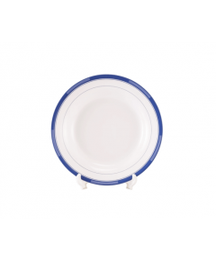ITALIANO MELAMINE SKY LINE MEAT PLATE 10" - WHITE & BLUE
