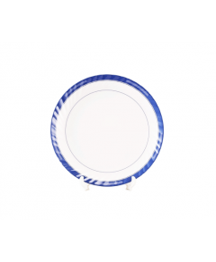 ITALIANO MELAMINE SKY LINE CRAZY PLATE 10" - WHITE & BLUE