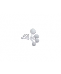 RFL PLASTIC MEASURING SPOON WITH RING SET 8 PCS - WHITE