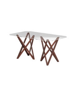 REGAL TDH-336-3-1-20 WOODEN OYSTER DINING TABLE - ANTIQUE