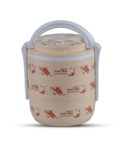 RFL 3 LAYER ROUND TIFFIN BOX - CREAM