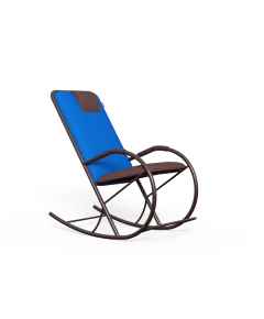 REGAL RCH-201 METAL ROCKING CHAIR - CHOCO BLUE