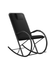 REGAL RCH-201-2-1-66 METAL ROCKING CHAIR - BLACK