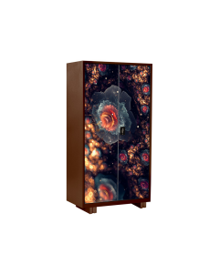 REGAL METAL CHOCO BLOOMING ROSE POPULAR HOUSEHOLD ALMIRAH - MULTICOLOR