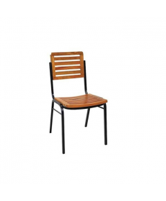 REGAL CFC-202-3-1 METAL CLASSROOM CHAIR - BLACK & BROWN