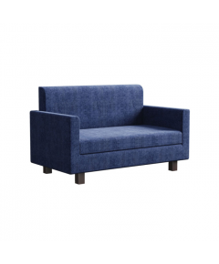 REGAL SDC-352-3-1-20 WOODEN EVAN DOUBLE SOFA - BLUE