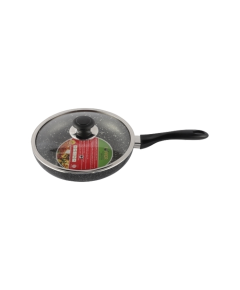TOPPER NONSTICK INDUCTION BOTTOM GLAMOUR FRY PAN WITH LID 24 CM - GRAY