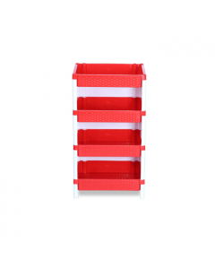 CAINO 4 STEP TWO COLOR FENCE RACK - WHITE & RED