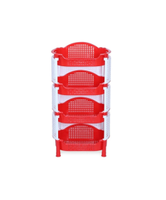 RFL 4 STEP STYLE FENCE RACK - WHITE & RED