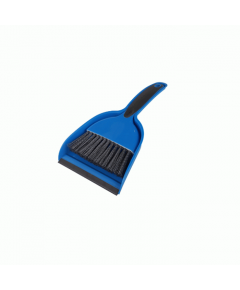 KLEEN PLASTIC MINI DUST PAN WITH BRUSH - BLUE