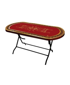 RFL ROCK-2 PRINTED SEMI OVAL DINING TABLE - ROSEWOOD