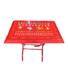 RFL POLYPROPYLENE ABC PRINTED ELEGANT BABY READING TABLE - RED