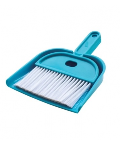 KLEEN PLASTIC BASIC DUST PAN WITH BRUSH - BLUE