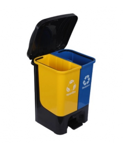 RFL POLYPROPYLENE TWIN PADDLE BIN 15L - YELLOW & ROYAL BLUE