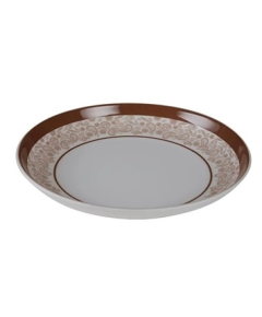 ITALIANO MELAMINE GOLDEN LEAF COUP PLATE 8" - MULTICOLOR
