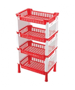RFL TWO COLOR DECENT RACK - WHITE & RED
