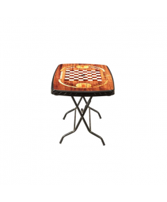 RFL CHESS PRINTED RECTANGULAR DINING TABLE - BLACK