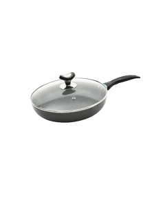 TOPPER NON-STICK REGULAR FRY PAN WITH LID 26 CM - BLACK