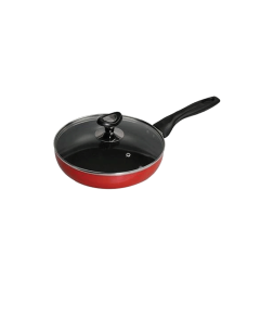 TOPPER NON-STICK GLAMOUR FRY PAN WITH LID 26 CM - RED