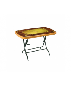 RFL WAVE PRINTED RECTANGULAR DINING TABLE - SANDAL WOOD