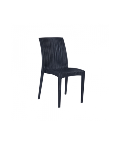 CAINO POLYPROPYLENE ARMLESS CHAIR - BLACK