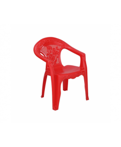 RFL POLYPROPYLENE DELUXE GARDEN CHAIR NET FLOWER - RED