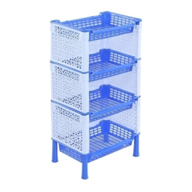 RFL 4 STEP MOUSHUMI RACK - SM BLUE & WHITE