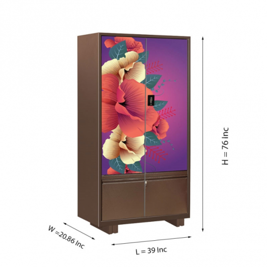 Furniture Home Furniture Almirah & Cupboard Regal Metal Choco